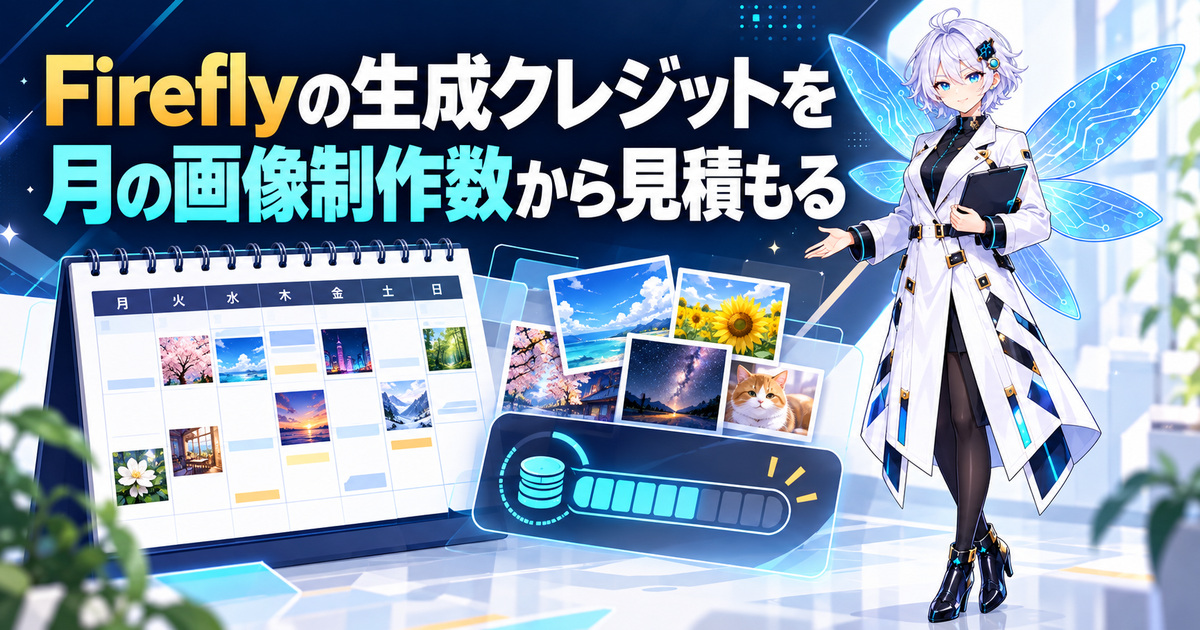 Fireflyの生成クレジットを月の画像制作数から見積もる